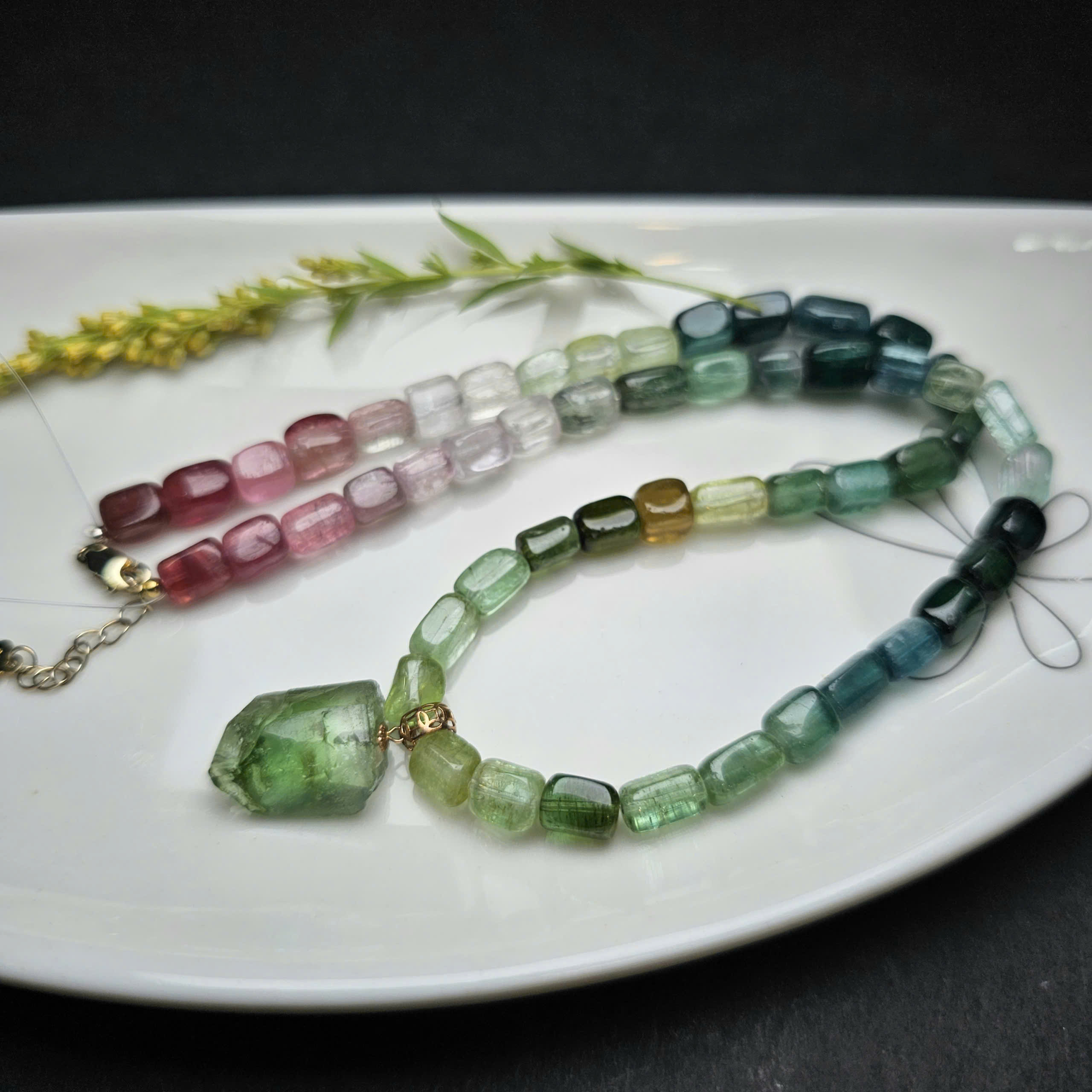 Chuỗi cổ kèm mặt dây Tourmaline - Hình ảnh 2