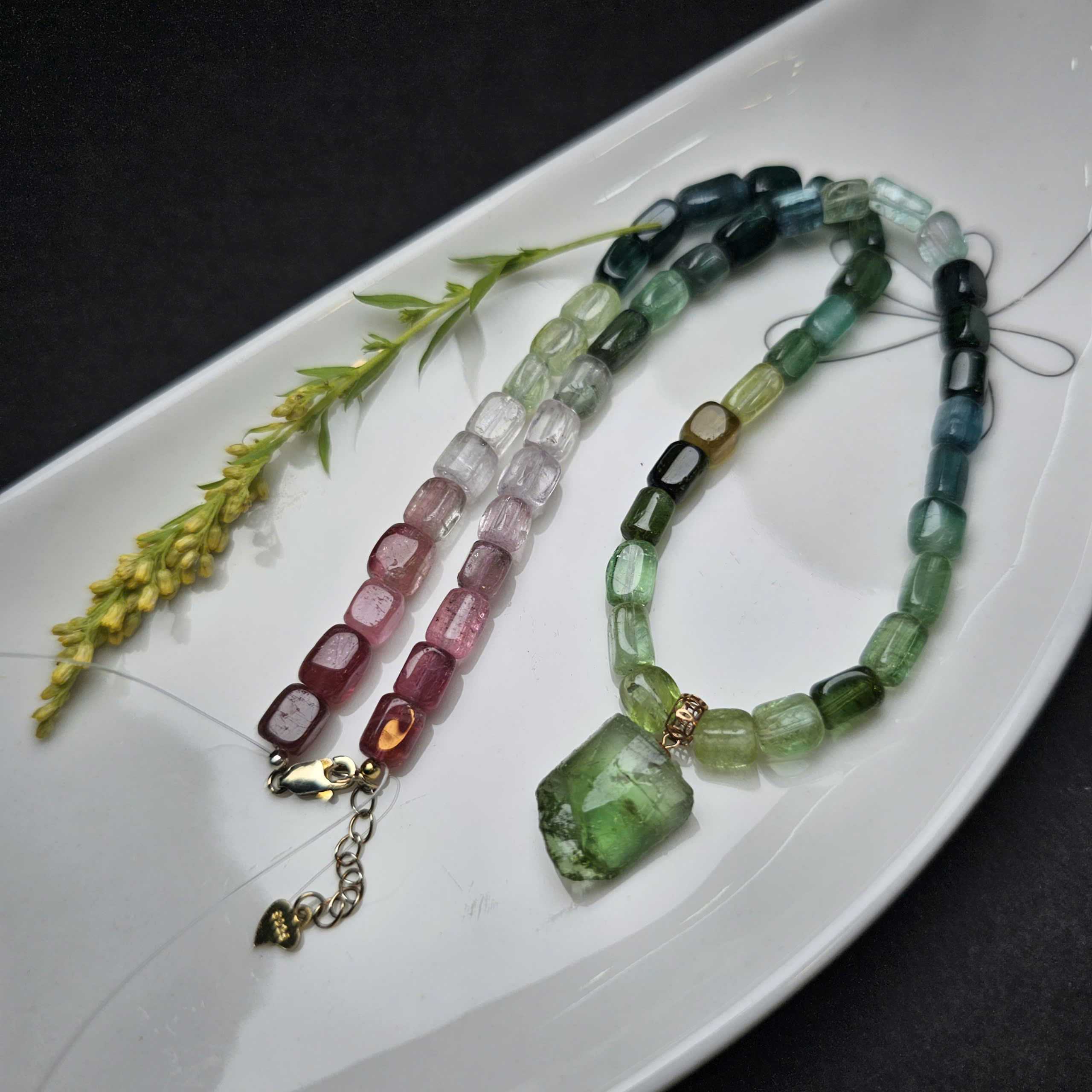 Chuỗi cổ kèm mặt dây Tourmaline